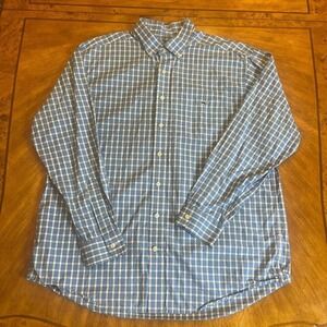 VineYard Vines Classic Fit Tucker Shirt Blue and White Pattern XL